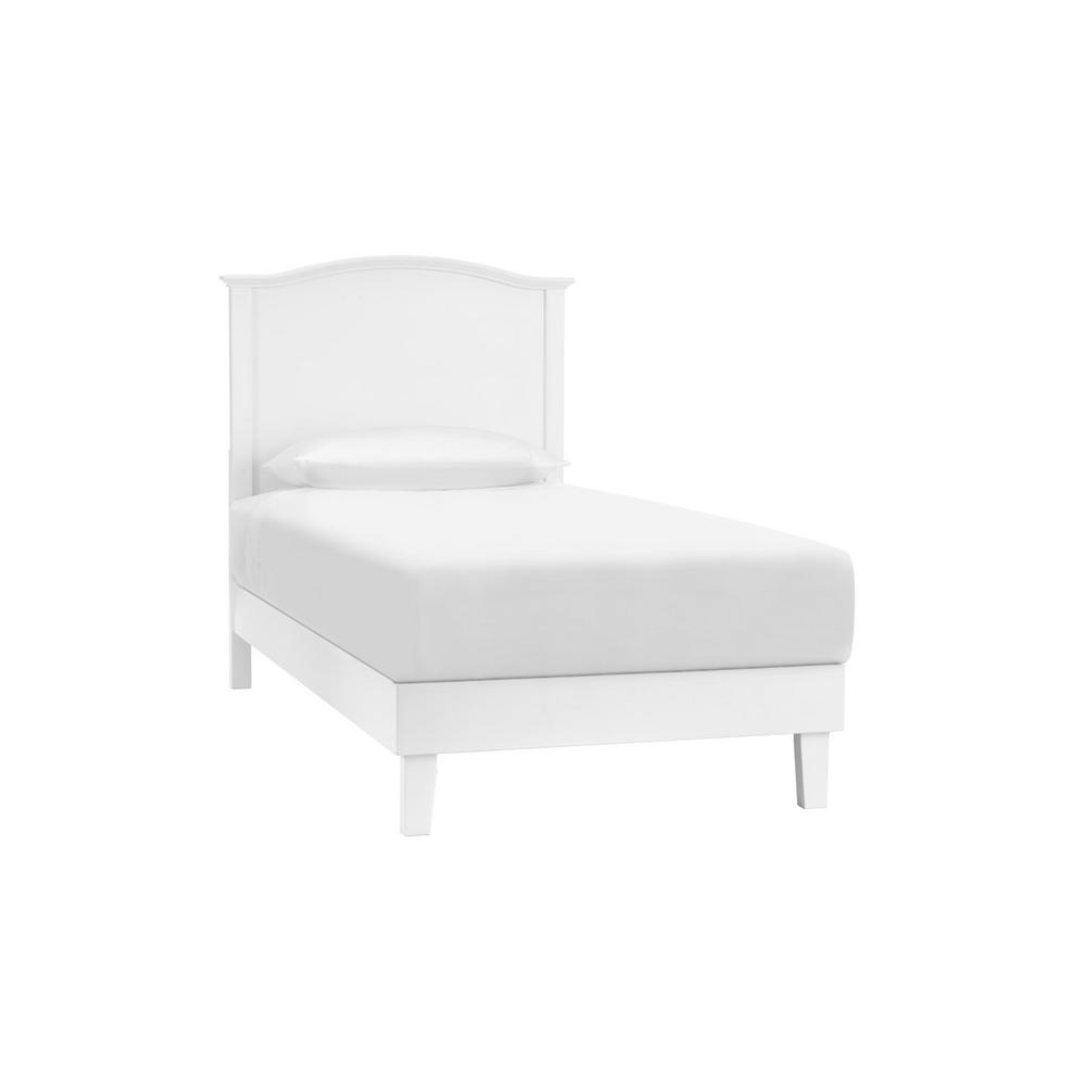 white twin bed frame with storage