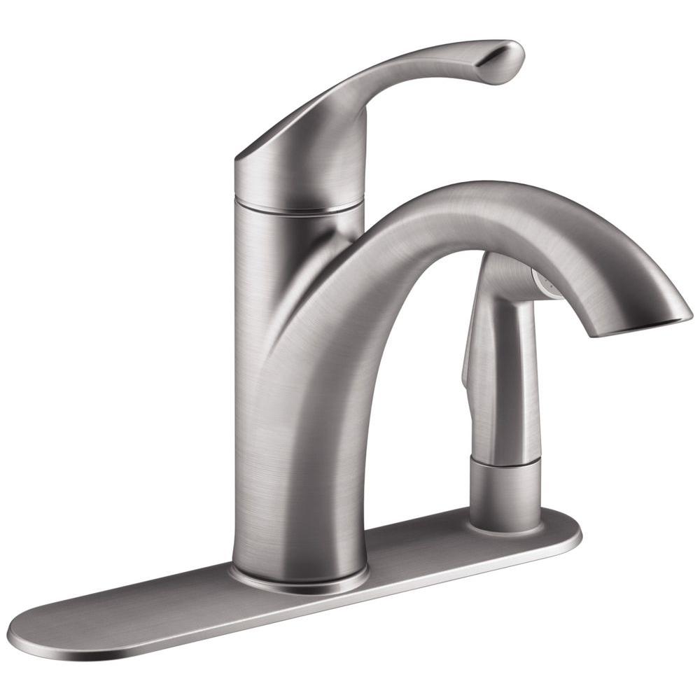 3 hole kitchen faucet stainless kohler mistos standard singlehandle pullout sprayer kitchen faucet in vibrant stainless steel with 3hole pull out spray wand faucets the home 3 hole kitchen faucet stainless kohler mistos standard singlehandle pullout sprayer kitchen faucet in vibrant stainless steel with 3hole pull out spray wand faucets the home