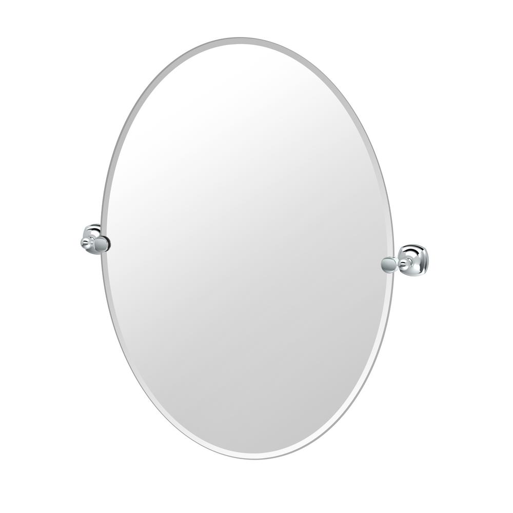 Moen Glenshire 26 in. x 22 in. Frameless Pivoting Wall Mirror in Chrome