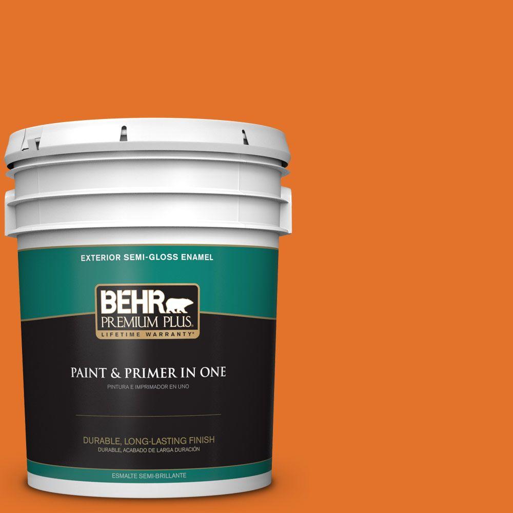 BEHR MARQUEE 5gal. 250B7 Crushed Orange Satin Enamel Exterior Paint945305 The Home Depot