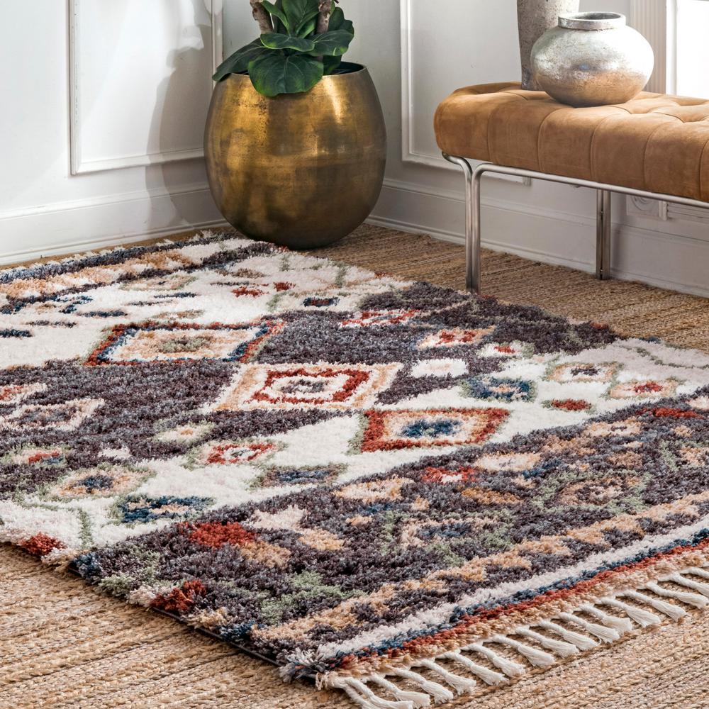 Amazon Com Unique Loom Solo Solid Shag Collection Modern Plush Pure Ivory Area Rug 5 0 X 8 0 Furniture Decor