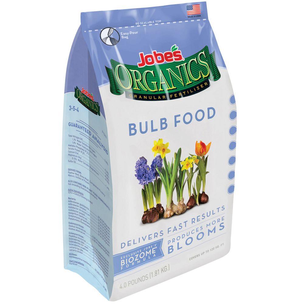 Jobe’s Organics 4 lb. Organic Bulb Plant Food Fertilizer with Biozome