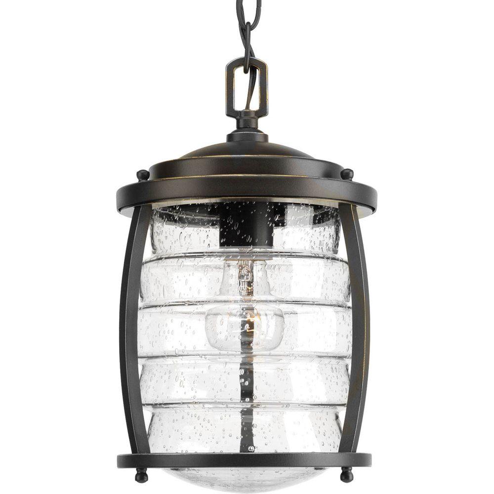 Progress Lighting Signal Bay Collection 1 Light Outdoor Oil Rubbed Progress Lighting Signal Bay Collection 1 Light Outdoor Oil Rubbed Bronze Hanging Lantern