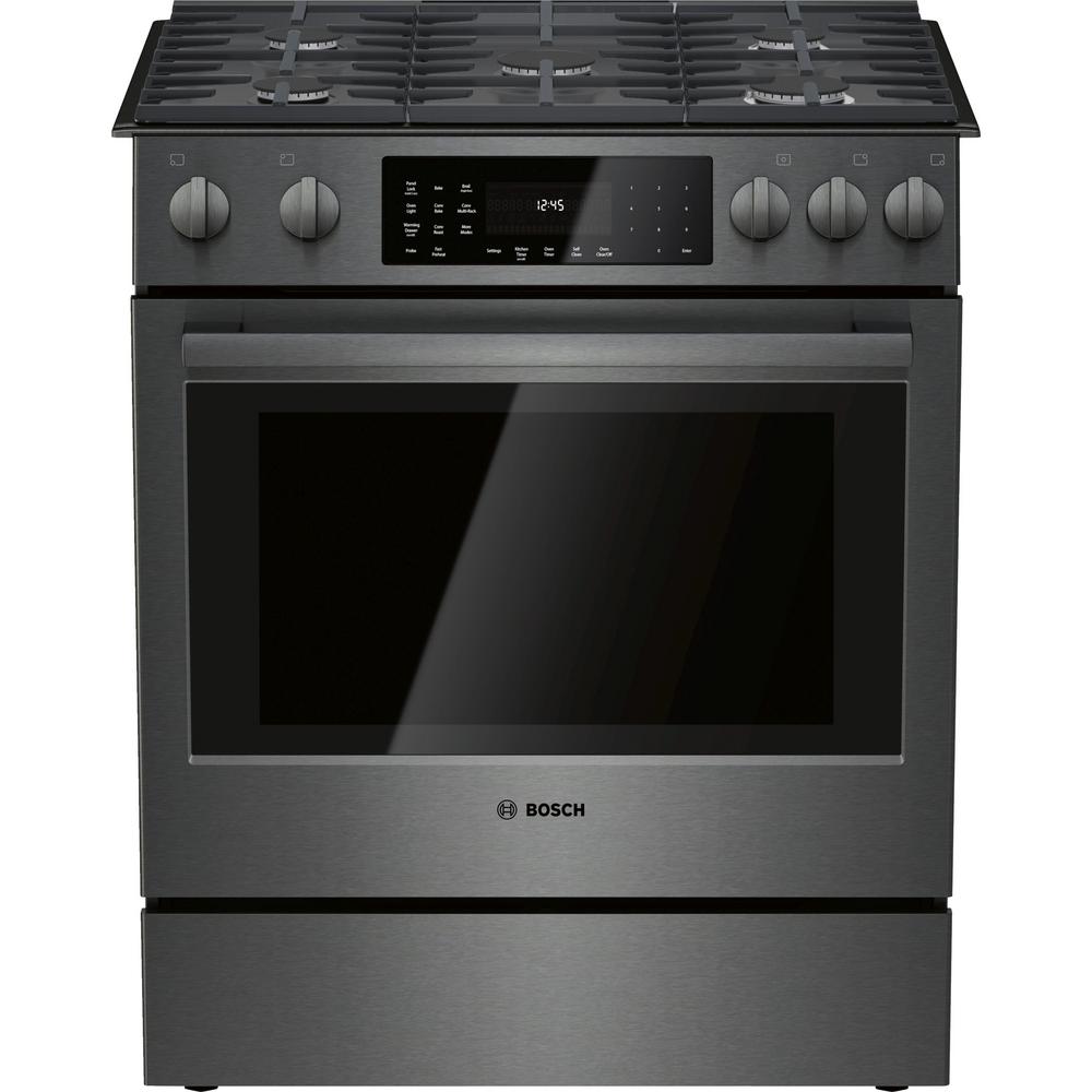 Bosch 800 Series 30 In 4 8 Cu Ft Slide In Gas Range With Self