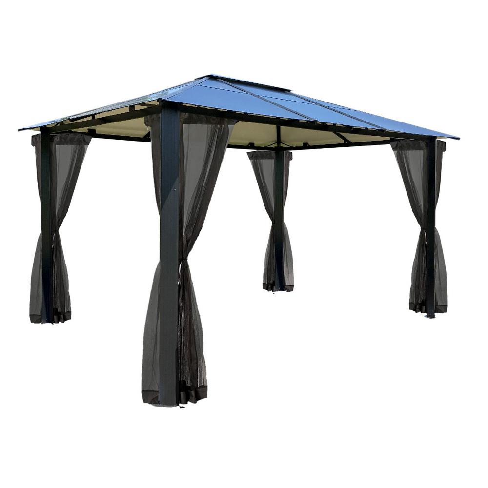 Paragon Outdoor 10 Ft X 12 Aluminum Hard Top Gazebo Paragon 10 Ft X 12 Aluminum