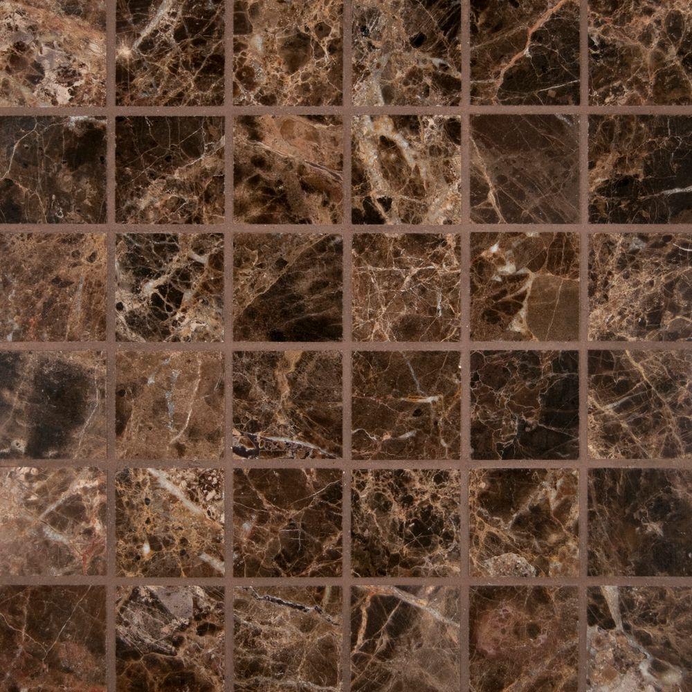 Dark Emperador Mosaic Tile Techieblogie Info Msi Emperador Dark 12 In X 10 Mm Polished Marble Mesh