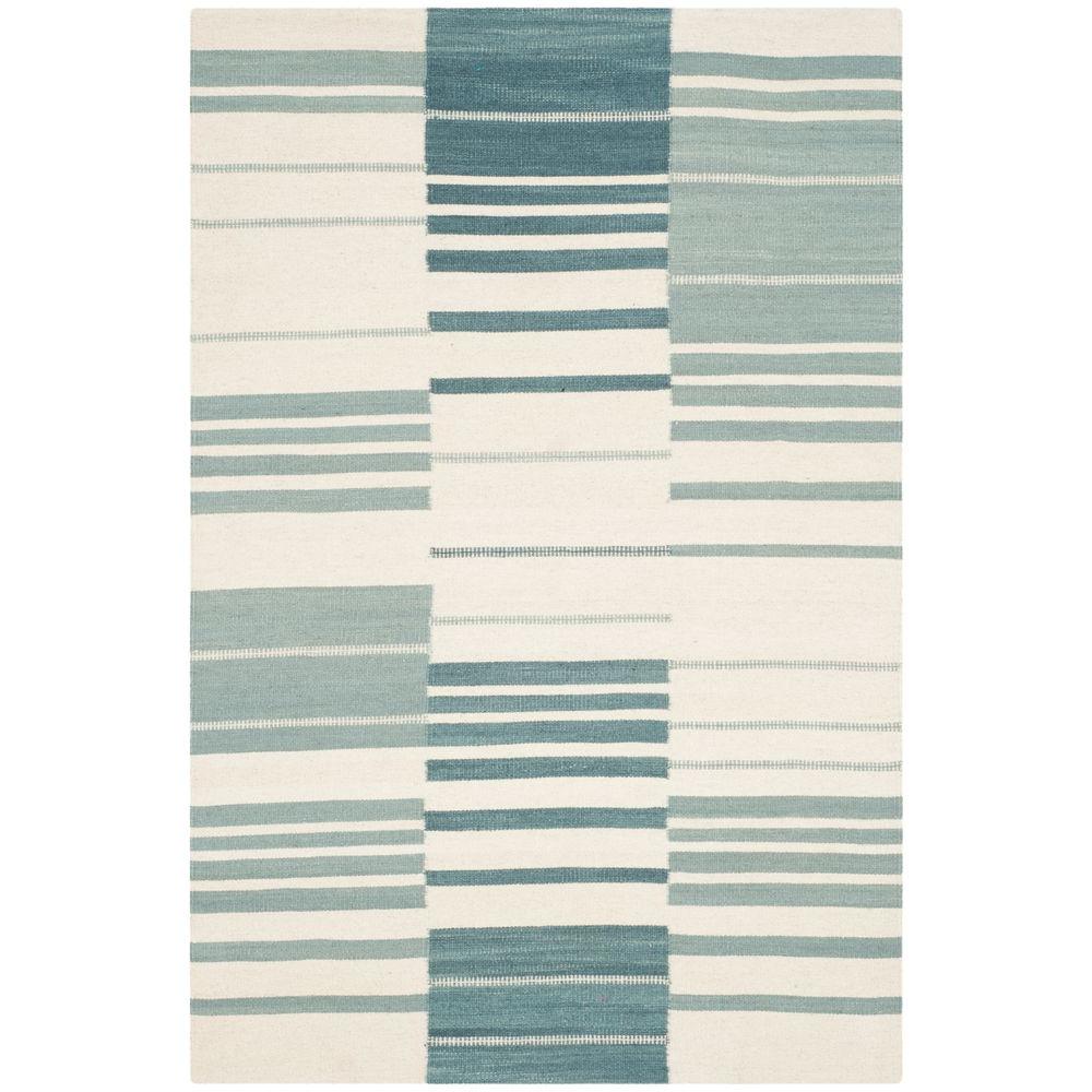 Safavieh Kilim Blue/Ivory 4 Ft. X 6 Ft. Area Rug-KLM953A-4 - The Home Depot