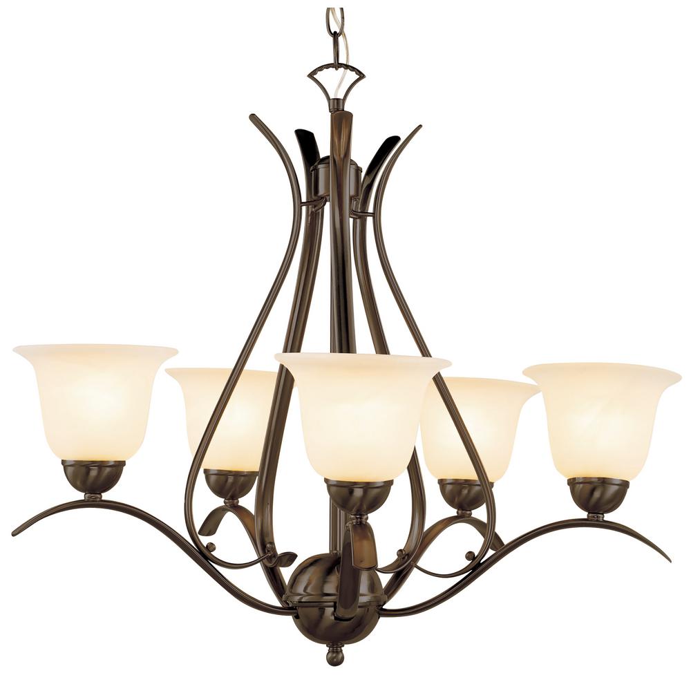 Bel Air Lighting Aspen Rubbed Oil Bronze 5 Light Chandelier In Bel Air Lighting Aspen Rubbed Oil Bronze 5 Light Chandelier In With Marbleized Shade