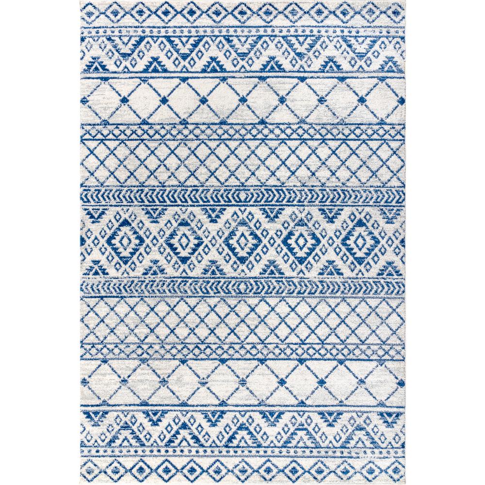 Jonathan Y Moroccan Hype Boho Vintage Tribal Cream Blue 8 Ft X 10 Area Rug