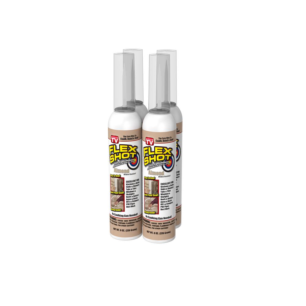 FLEX SEAL FAMILY OF PRODUCTS Flex Shot 8 fl. oz. Almond Thick Rubber ...