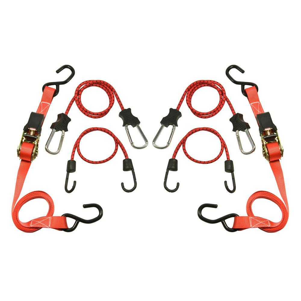 Raider Ratchet and Bungee Strap Kit (6-Piece)-TOW-230 - The Home Depot