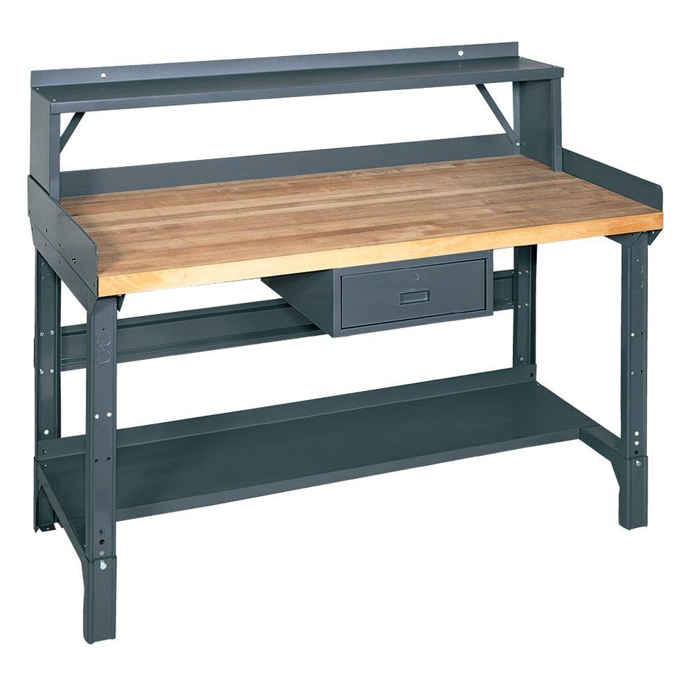 Edsal 72 in. W x 36 in. D Workbench with Storage1411M The Home Depot