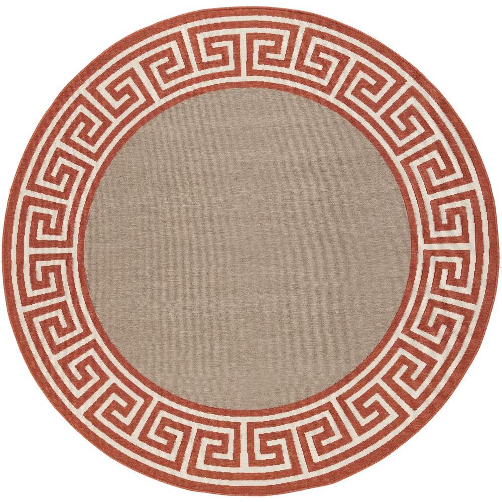 Artistic Weavers Bishorn Rust 9 Ft X Round Indoor Outdoor Area Rug