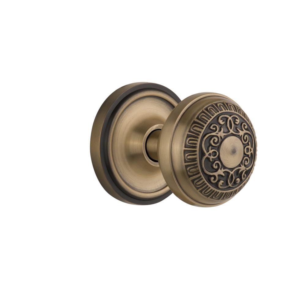 Nostalgic Warehouse - Door Knobs - Door Hardware - The Home Depot Classic Rosette Double Dummy Egg and Dart Door Knob in Antique Brass - Nostalgic Warehouse - Door Knobs - Door Hardware - The Home Depot
