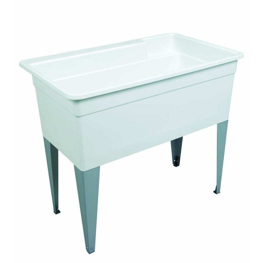 Mustee Bigtub 40 In X 24 In X 33 In Polypropylene Floor Mount