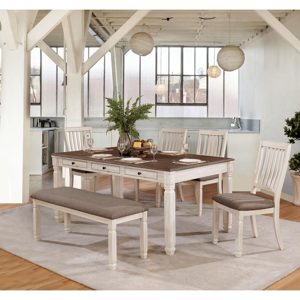 Nina Antique White Fabric Slat Side Chair Set Of 2 Nina Antique White Fabric Slat Side Chair Set Of 2