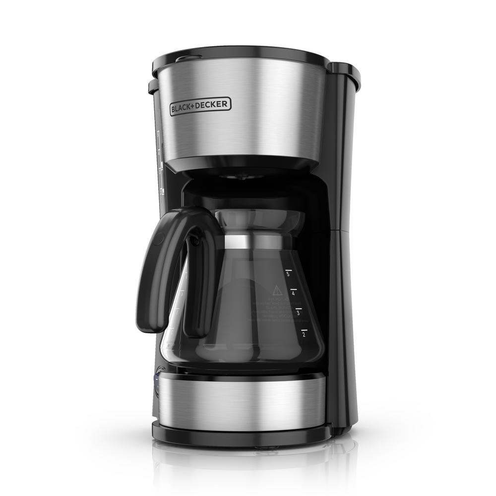 BLACK+DECKER 4in1 5Cup Black Stainless Steel Drip Coffee Maker
