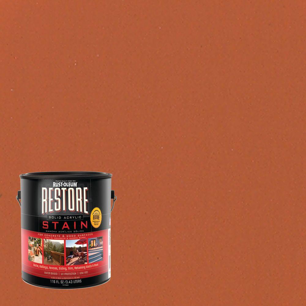 RustOleum Restore 1 gal. Solid Acrylic Water Based Cedartone Exterior