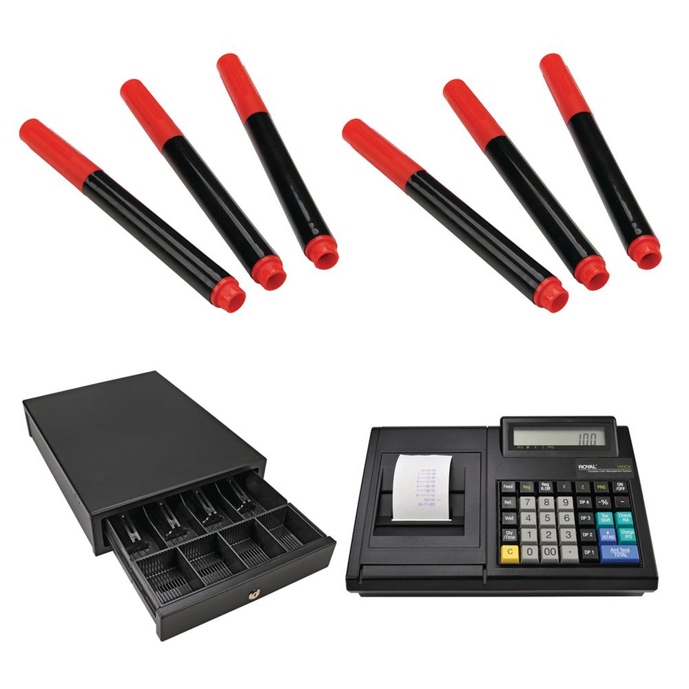 Royal 100cx Portable Electronic Cash Register With Mcd100 Portable