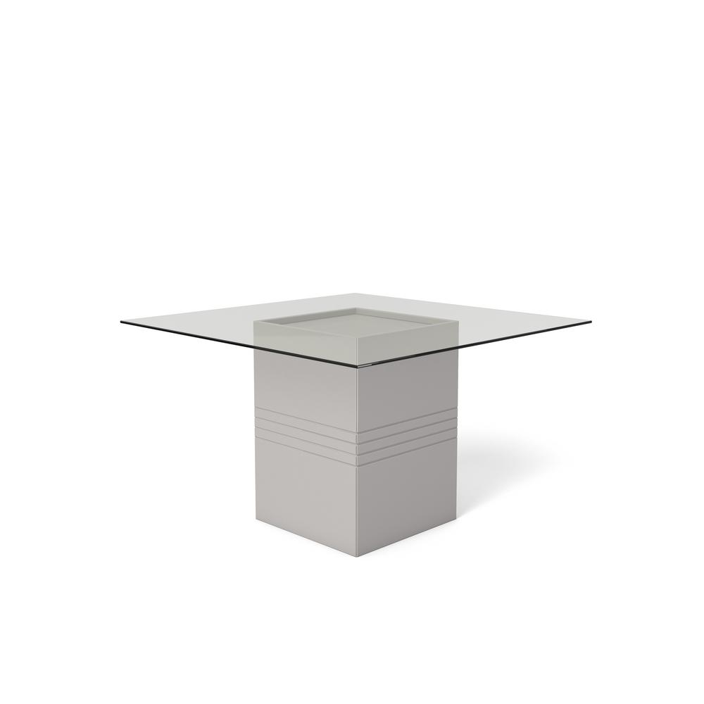 Perry 1 8 55 12 In Off White Sleek Tempered Glass Table Top