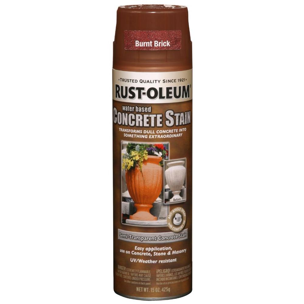 RustOleum Concrete Stain 15 oz. WaterBased Burnt Brick Spray (6Pack