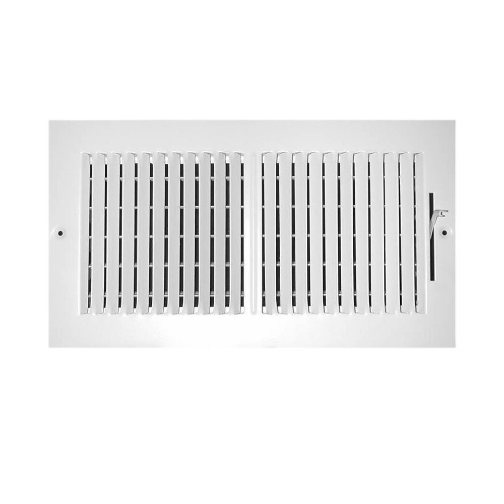 TruAire 12 in. x 8 in. Adjustable 1 Way Wall/Ceiling Register ...