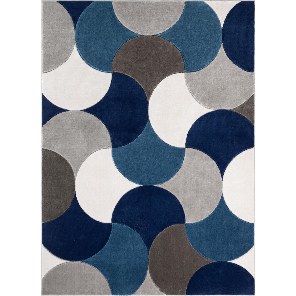 Well Woven Good Vibes Helena Blue Modern Geometric Shapes ...