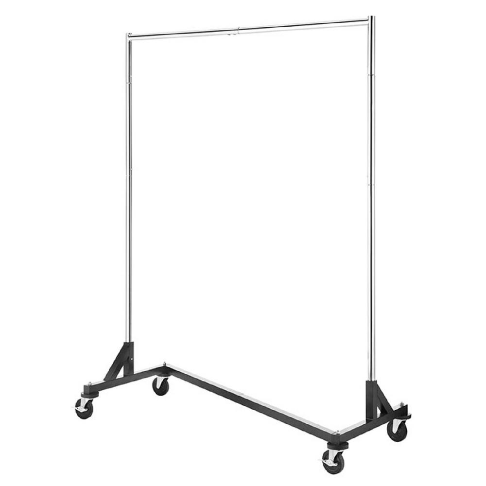 Whitmor Chrome Metal Clothes Rack 60 In W X 74 In H 6339 7548 The Home Depot