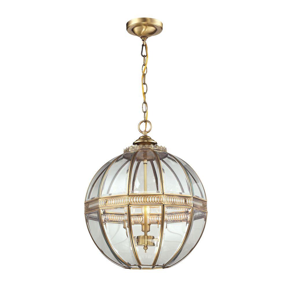 Titan Lighting Randolph 3Light Brushed Brass PendantTN11660 The Home Depot