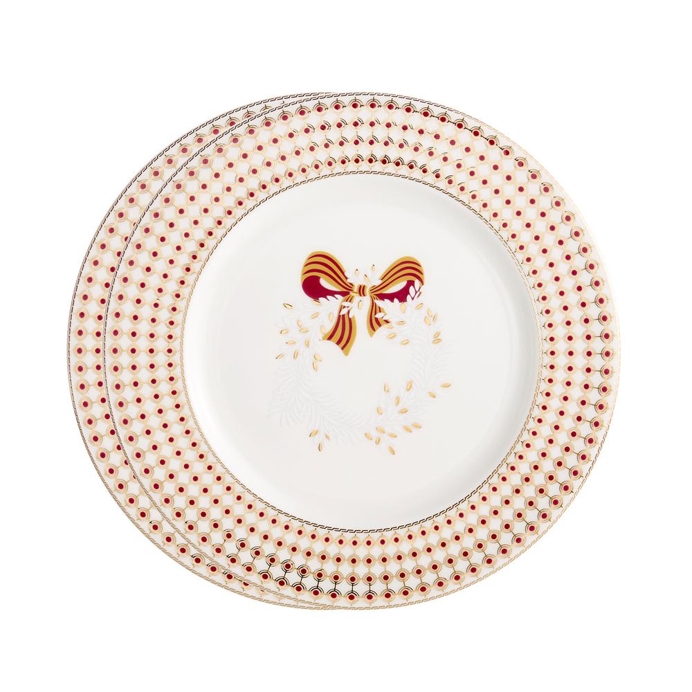 Auratic Chantilly Christmas Accent Plates (Set of 2)1500324 The