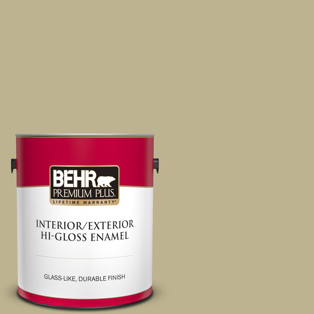 Behr Premium Plus 1 Gal Ppu9 10 Wasabi Powder Hi Gloss Enamel Ppu9 10 Wasabi Powder Hi Gloss Enamel Interior Exterior Paint