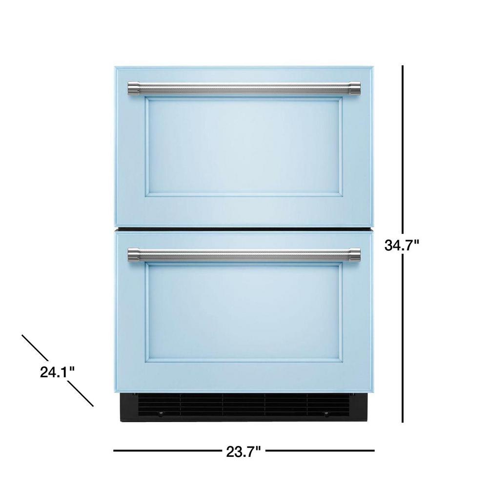 Kitchenaid 4 7 Cu Ft Double Drawer Refrigerator Freezer In Panel