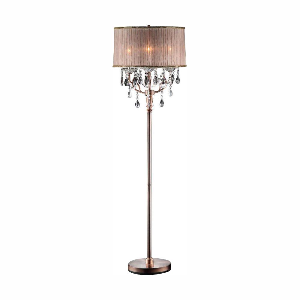 Ore International 62 In Rosie Crystal Floor Lamp