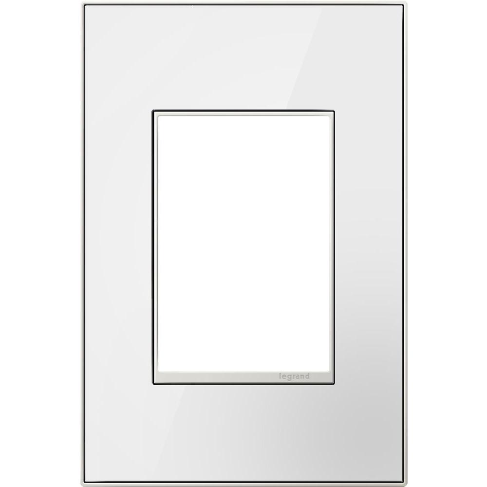 Legrand adorne 1Gang 3 Module Wall Plate Mirror WhiteAWM1G3MW4