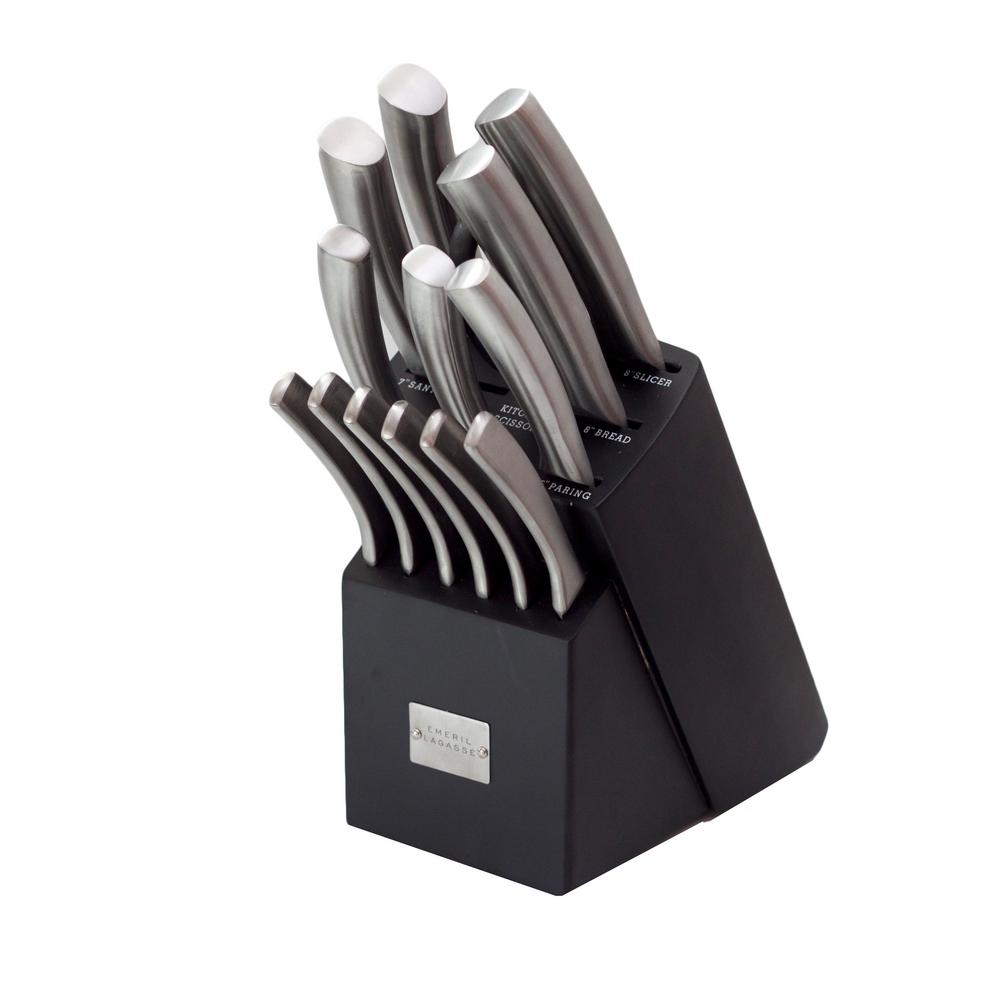 Emeril 15-Piece Emeril Hollow Handle Knife Block Set E9044GB - The Home ...