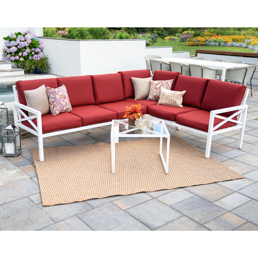 Noble House Santa Cruz Gray 12Piece Wicker Outdoor Sectional Set with