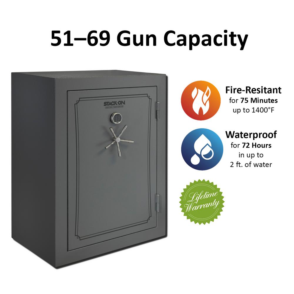 Total Defense 69Gun Fire/Waterproof Electronic BackLit Lock Safe