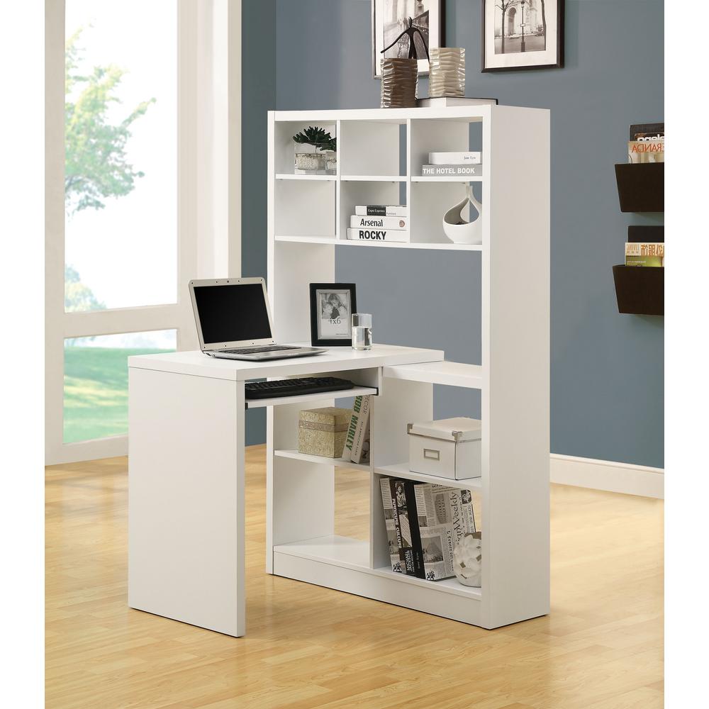 Monarch Specialties 2 Piece White Office Suite I 7022 The Home Depot