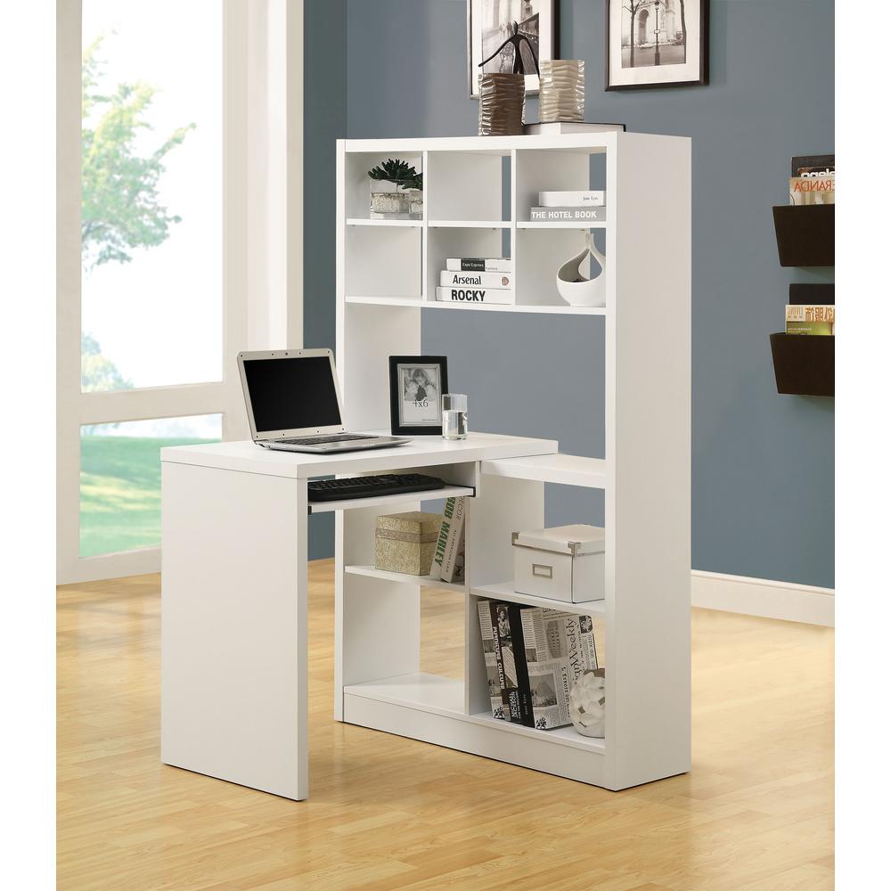 Monarch Specialties 2 Piece White Office Suite I 7022 The Home Depot Monarch Specialties 2 Piece White