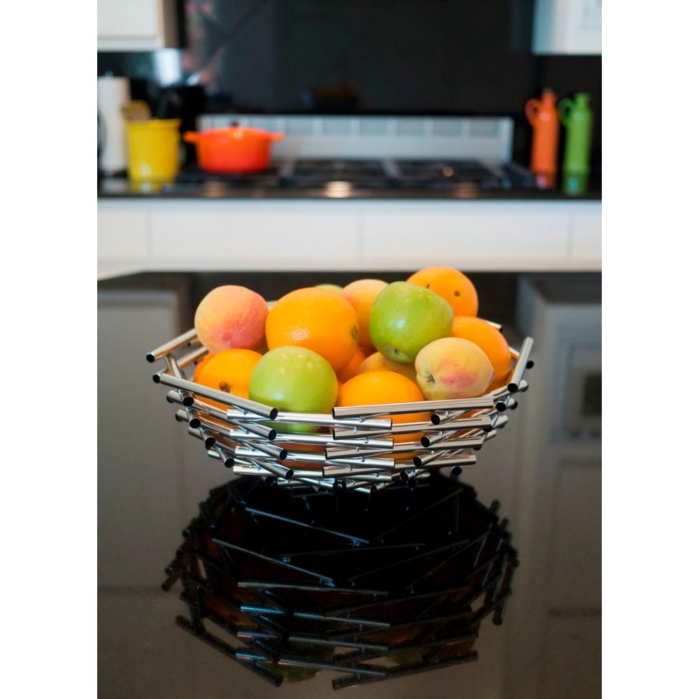 Visol Girard Large Stainless Steel Decorative Fruit Bowl Vac322 Visol Girard Large Stainless Steel Decorative Fruit Bowl