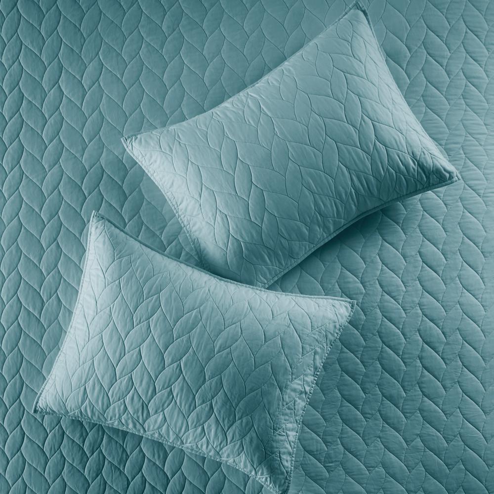 Home Collection Velvet 3 Piece King//California King Modern Quilted Coverlet Bedspread Set Velvet Solid Blue//Teal Soft Touch New