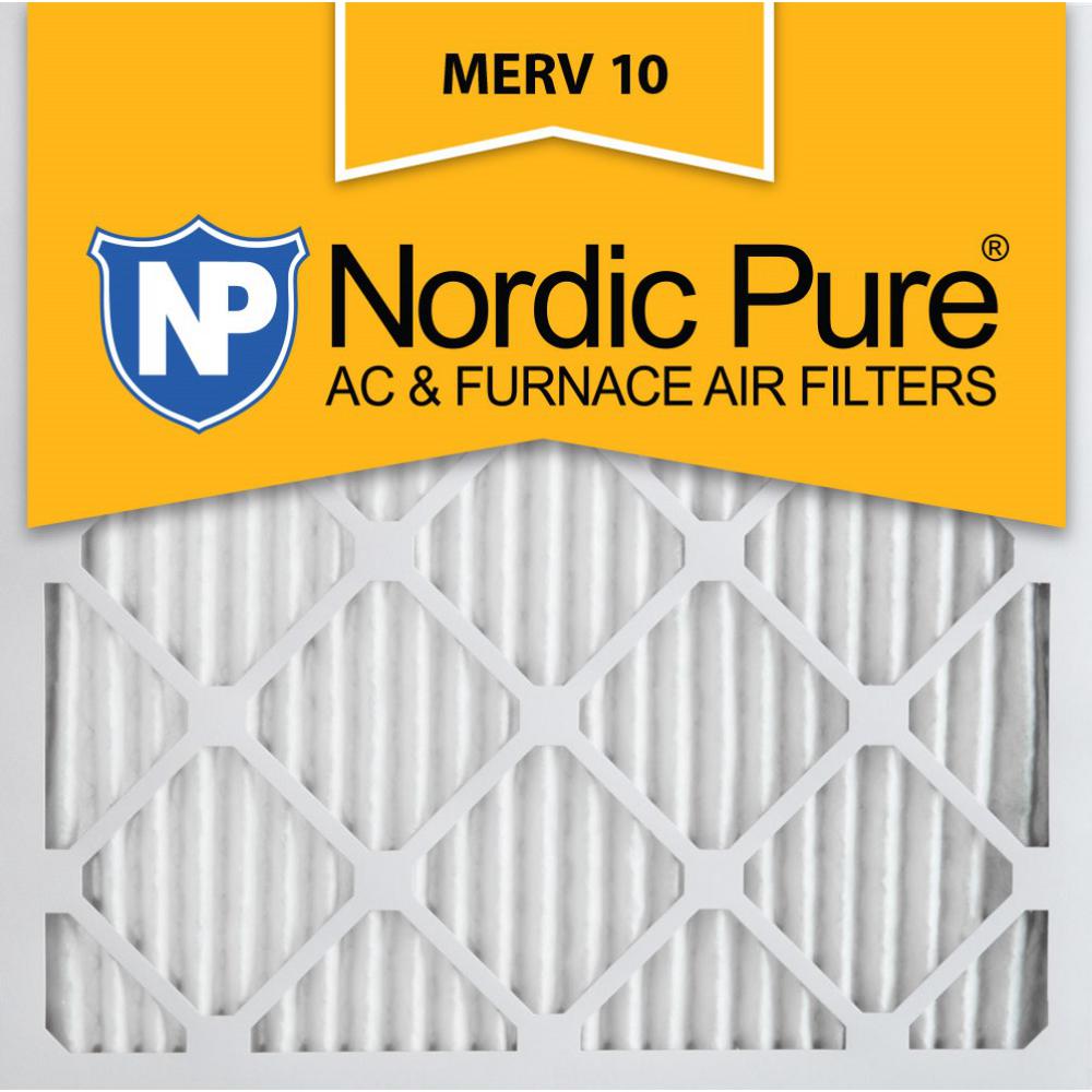 Nordic Pure 14x14x1 MERV 10 Pleated AC Furnace Air Filters 4 Pack