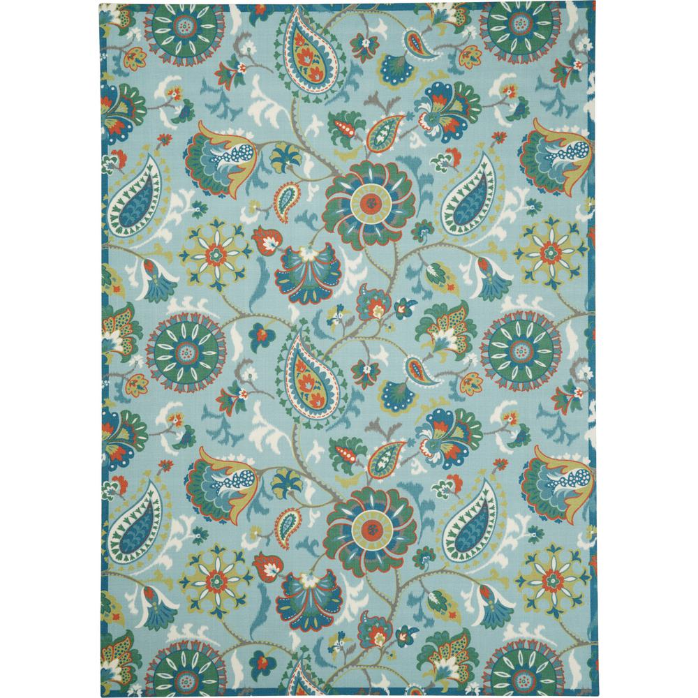 Waverly Sun N Shade Beach Light Blue 10 ft. x 13 ft. Area Rug476203