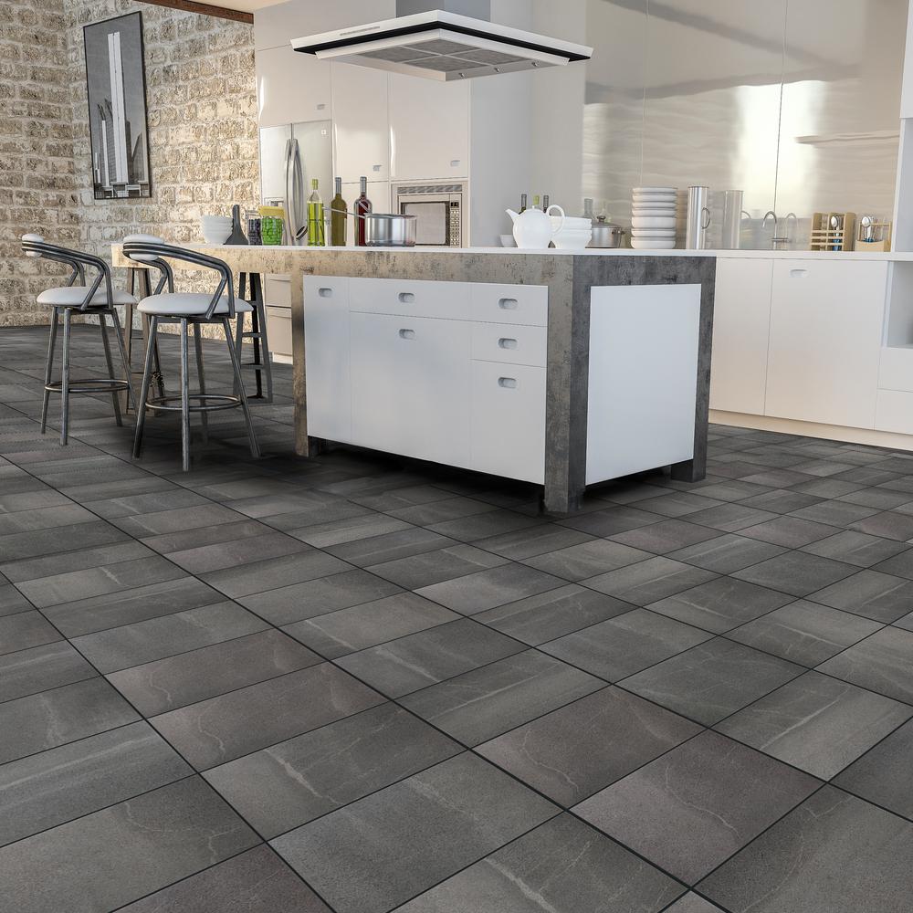 Mono Serra Euro Forum Antracite 12 In X 24 In Porcelain Floor And Wall Tile 16 68 Sq Ft Case 9900 The Home Depot