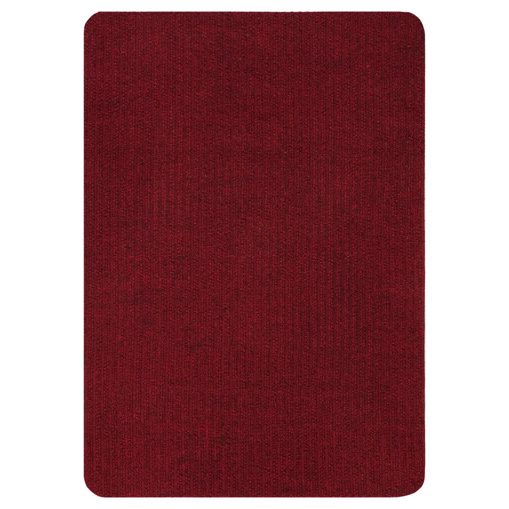 Ottomanson Lifesaver Collection Red 2 Ft X 5 Ft Utility Ribbed Indoor Outdoor Runner Rug Srt700 2x5 The Home Depot