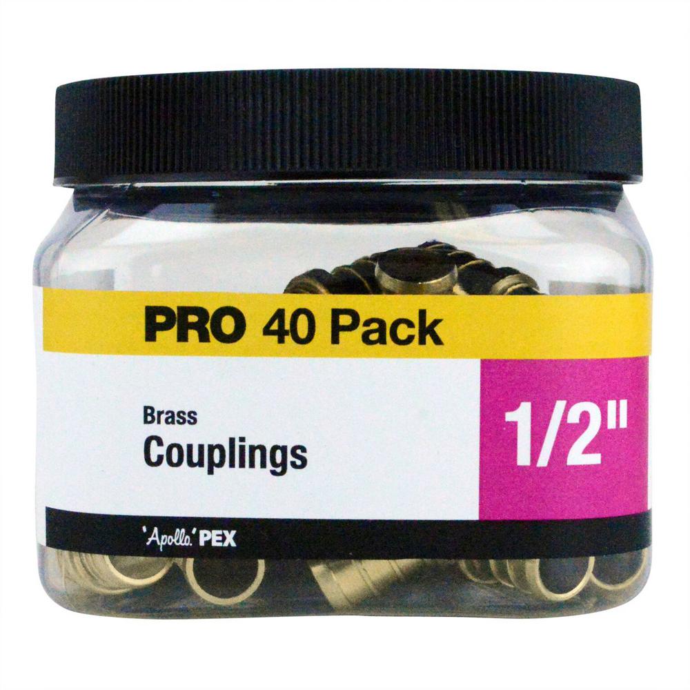 Apollo 1/2 in. Brass PEX Coupling Jar (40-Pack)