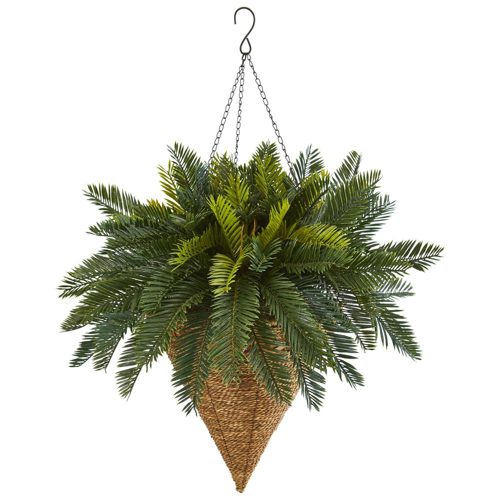 Nearly Natural Cycas Hanging Basket Artificial Plant by Nearly Natural