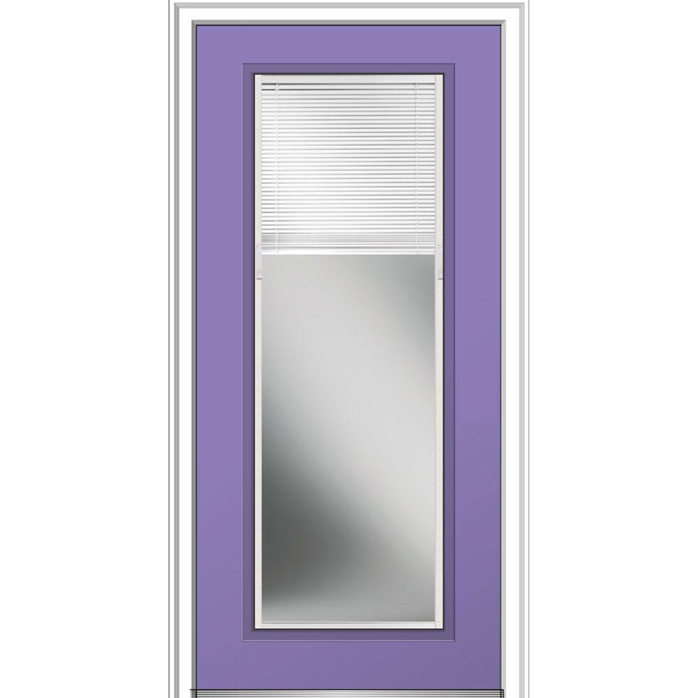 MMI Door 32 in. x 80 in. Internal Blinds Clear Glass Full