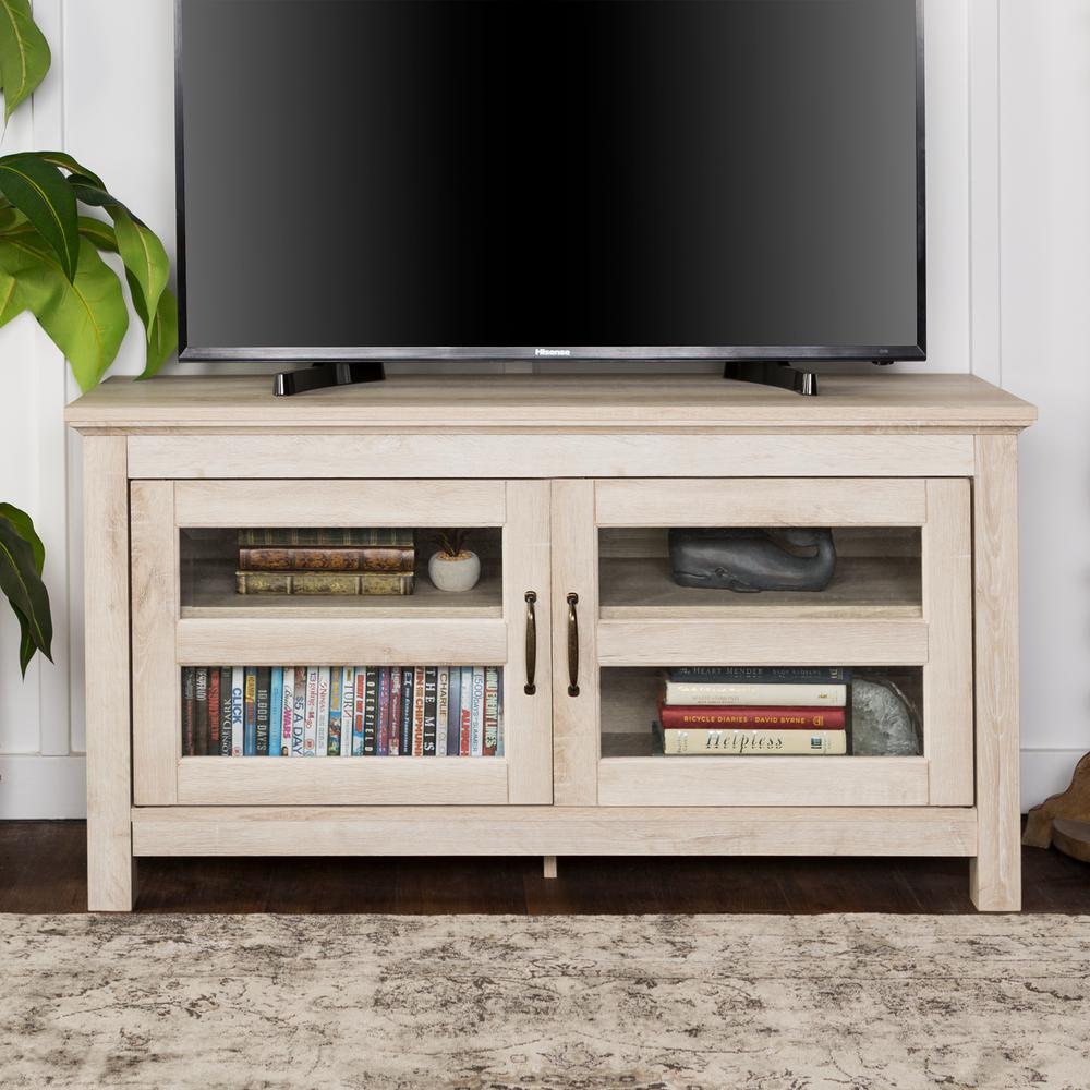 Walker Edison Furniture Company Columbus Grey Wash Tv Stand With