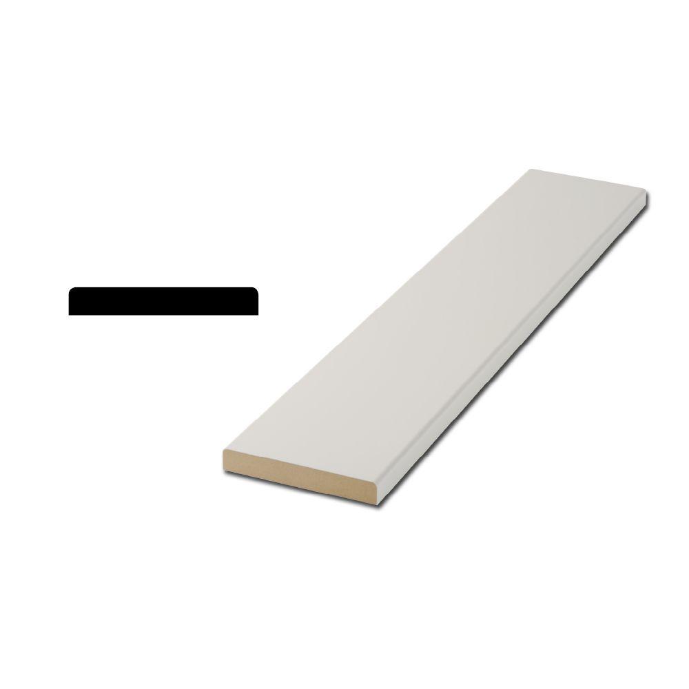 Primed MDF Board (Common: 11/16 in. x 3-1/2 in. x 10 ft.; Actual ...